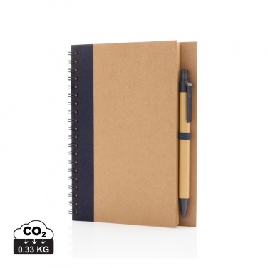 Logotrade advertising products photo of: Kraft spiral notebook with pen