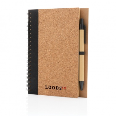 Logotrade promotional merchandise photo of: Cork spiral notebook with pen