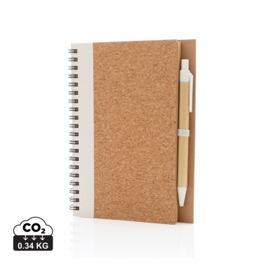Logotrade promotional items photo of: Cork spiral notebook with pen