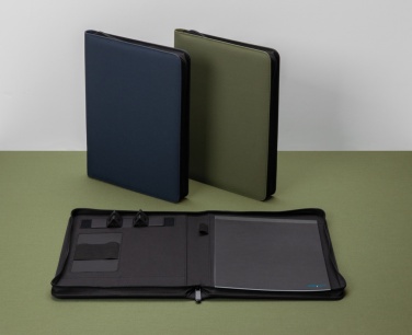 Logotrade promotional gift image of: Impact Aware™ deluxe 300D tech portfolio with zipper