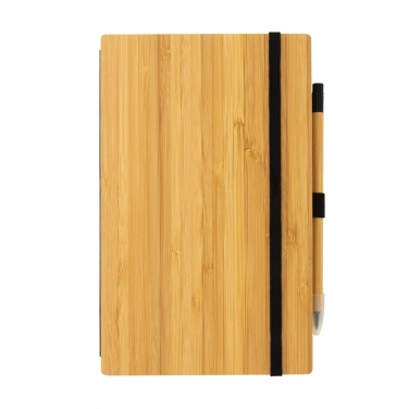 Logo trade promotional gifts picture of: Bamboo notebook and infinity pencil set