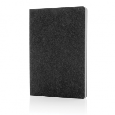 Logo trade corporate gift photo of: Phrase GRS certified recycled felt A5 notebook