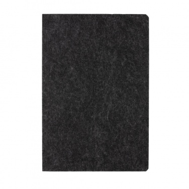 Logo trade business gift photo of: Phrase GRS certified recycled felt A5 notebook