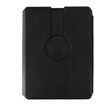 Logo trade promotional gift photo of: Swiss Peak RCS rePU notebook with 2-in-1 wireless charger