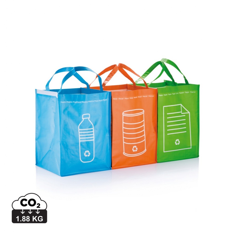 Logo trade promotional giveaways image of: 3pcs recycle waste bags