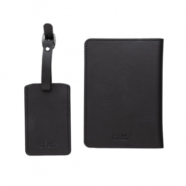 Logo trade promotional merchandise picture of: Swiss Peak GRS recycled PU travel gift set