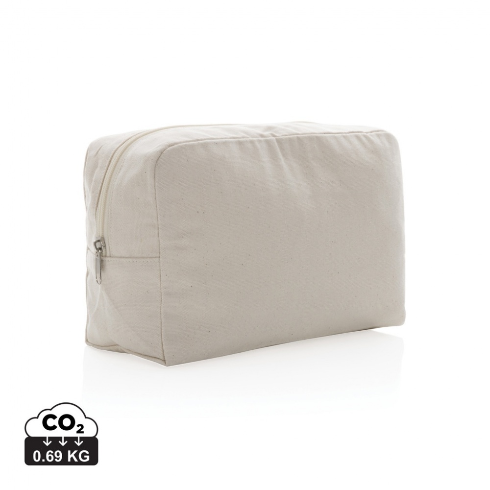 Logo trade promotional items image of: Impact Aware™ 285 gsm rcanvas toiletry bag undyed