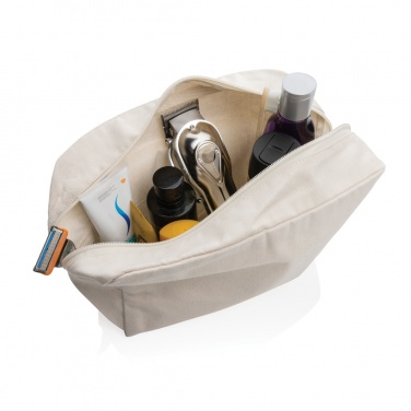 Logo trade corporate gift photo of: Impact Aware™ 285 gsm rcanvas toiletry bag undyed