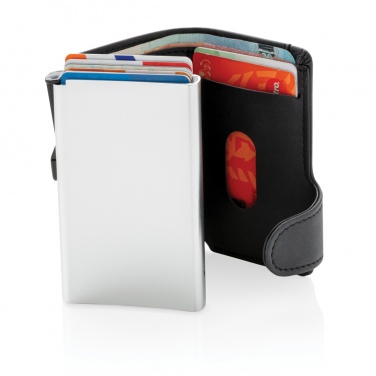 Logotrade promotional item picture of: Standard aluminium RFID cardholder with PU wallet