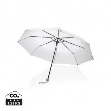 Logotrade business gifts photo of: 20.5" Impact AWARE™ RPET 190T Pongee bamboo mini umbrella