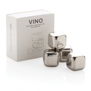 Logotrade promotional merchandise picture of: Re-usable stainless steel ice cubes 4pc