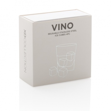 Logo trade business gift photo of: Re-usable stainless steel ice cubes 4pc