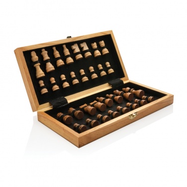 Logotrade promotional item picture of: Luxury wooden foldable chess set
