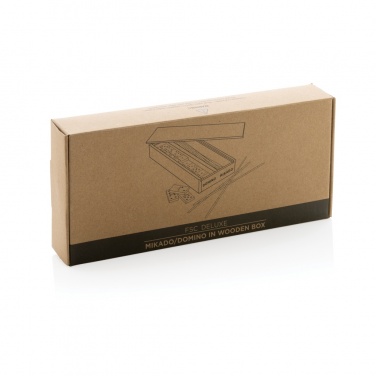 Logo trade promotional items picture of: Deluxe mikado/domino in wooden box