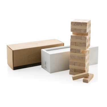 Logo trade promotional item photo of: Deluxe tumbling tower wood block stacking game