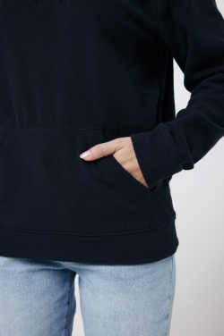 Logo trade promotional merchandise image of: Iqoniq Trivor recycled polyester microfleece hoodie