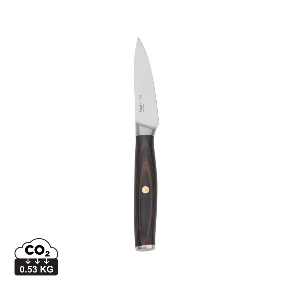 Logo trade advertising products picture of: VINGA Tara RCS recycled steel paring knife