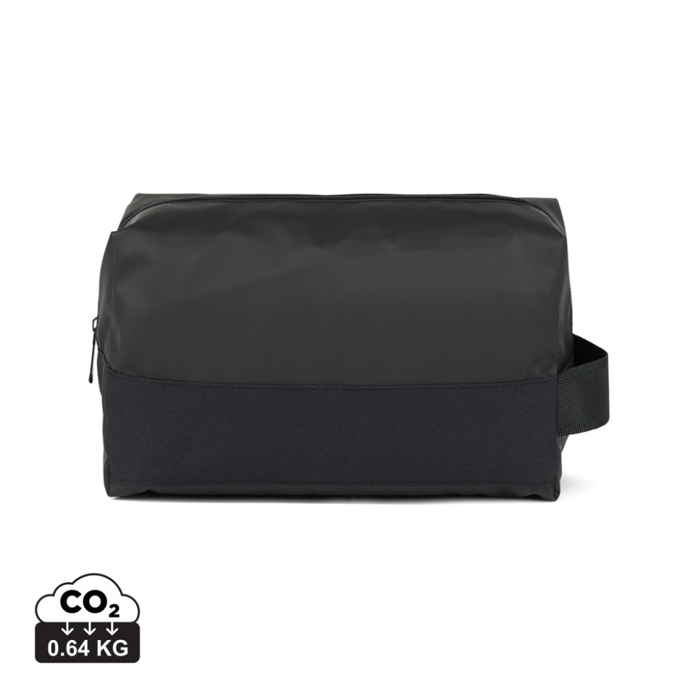 Logo trade promotional giveaway photo of: VINGA Livorno GRS recycled polyester toiletry bag