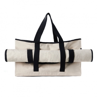 Logo trade promotional giveaways picture of: VINGA Volonne AWARE™ recycled canvas beach bag