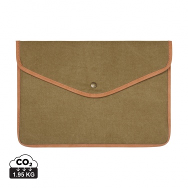 Logo trade promotional products image of: VINGA Bosler GRS recycled canvas 16" laptop sleeve