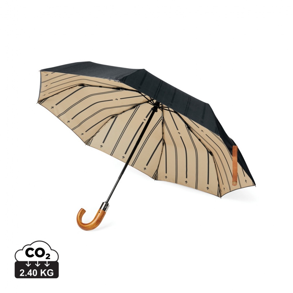 Logo trade promotional gifts picture of: VINGA Bosler AWARE™ recycled pet 21" foldable umbrella