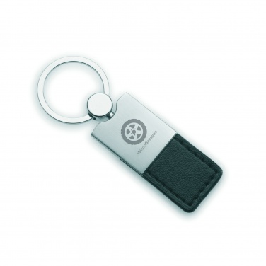 Logotrade promotional product picture of: PU and metal key ring Helsinki