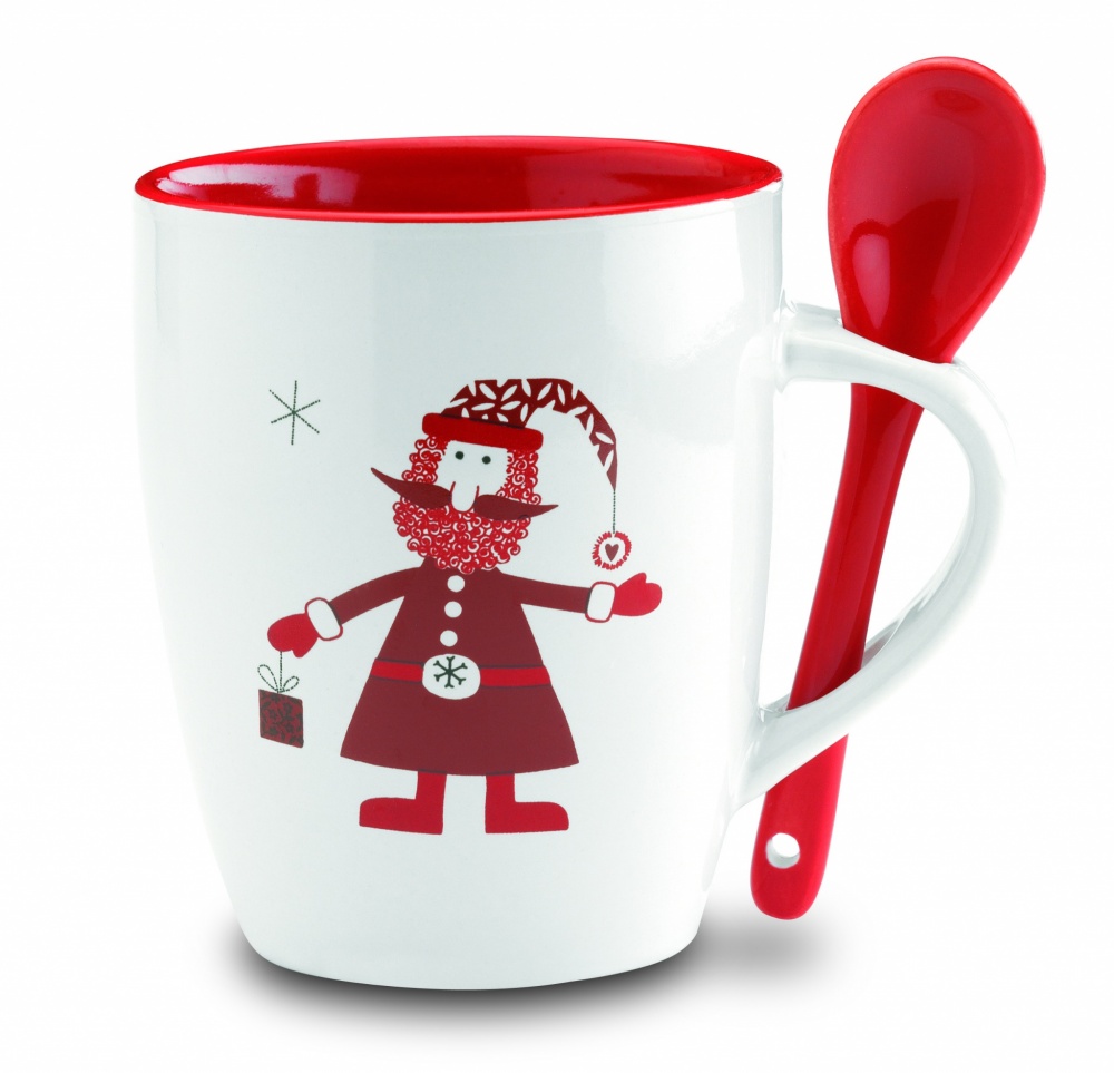Logotrade promotional giveaway image of: Mug with spoon 250ml