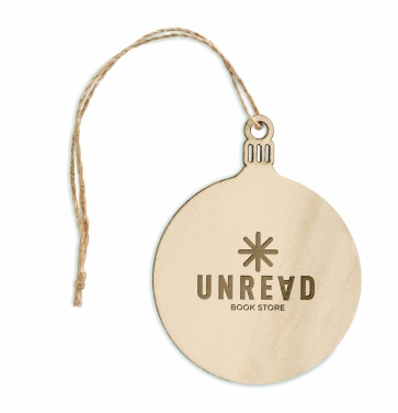 Logotrade promotional giveaway image of: Wooden Tree bauble hanger