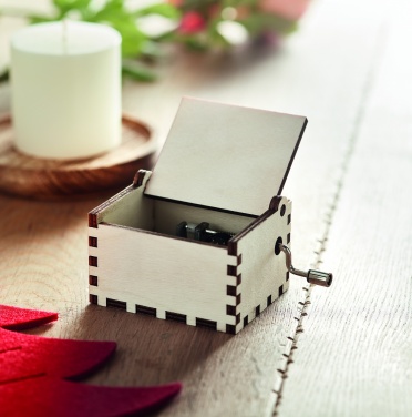 Logo trade promotional merchandise image of: Wooden Christmas music box