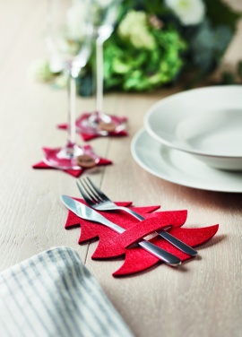 Logo trade promotional merchandise photo of: RPET felt cutlery holder set