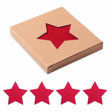 Logotrade promotional item picture of: RPET 4 felt coaster set