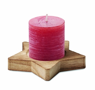 Logo trade promotional item photo of: Candle on star wooden base