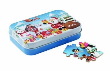 Logo trade promotional merchandise picture of: Wooden Christmas puzzle