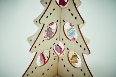 Logo trade promotional products image of: Wooden Xmas tree decoration