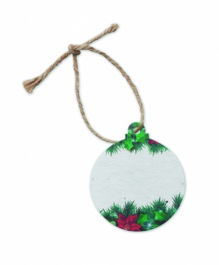 Logo trade promotional products image of: Seed paper Xmas ornament