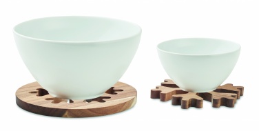 Logotrade promotional giveaway image of: Acacia wooden pot holders set