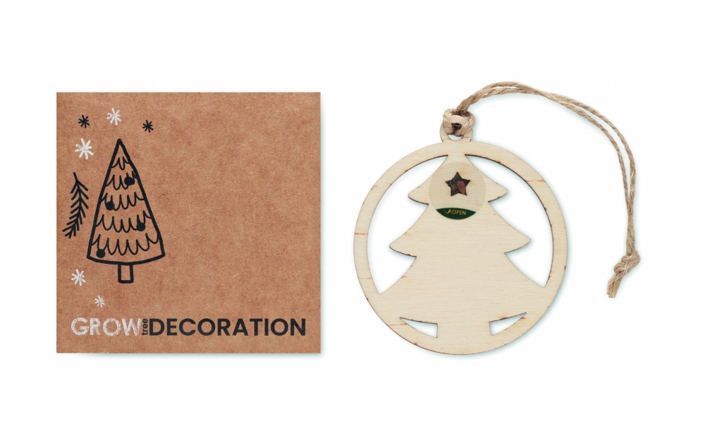 Logotrade promotional giveaway image of: Wooden tree shape hanger