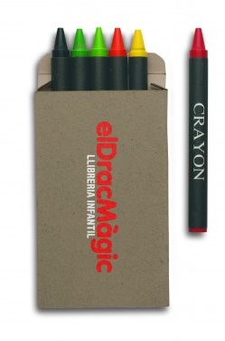 Logotrade promotional gift image of: Carton of 6 wax crayons