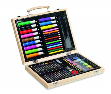 Logo trade corporate gift photo of: Artist's set in wooden box