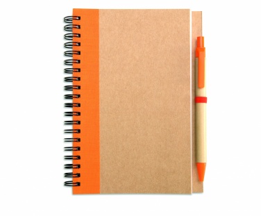 Logo trade promotional items picture of: B6 recycled notebook with pen