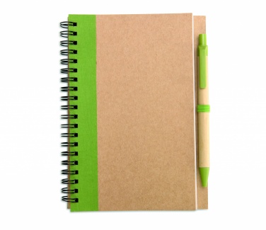 Logotrade advertising product image of: B6 recycled notebook with pen