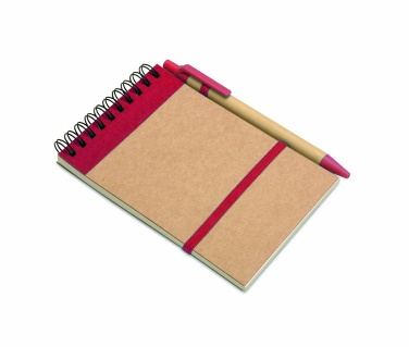 Logotrade corporate gift image of: A6 recycled notepad with pen