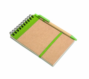 Logotrade promotional giveaway image of: A6 recycled notepad with pen