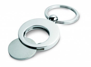 Logo trade advertising products picture of: Metal key ring with token Tampere