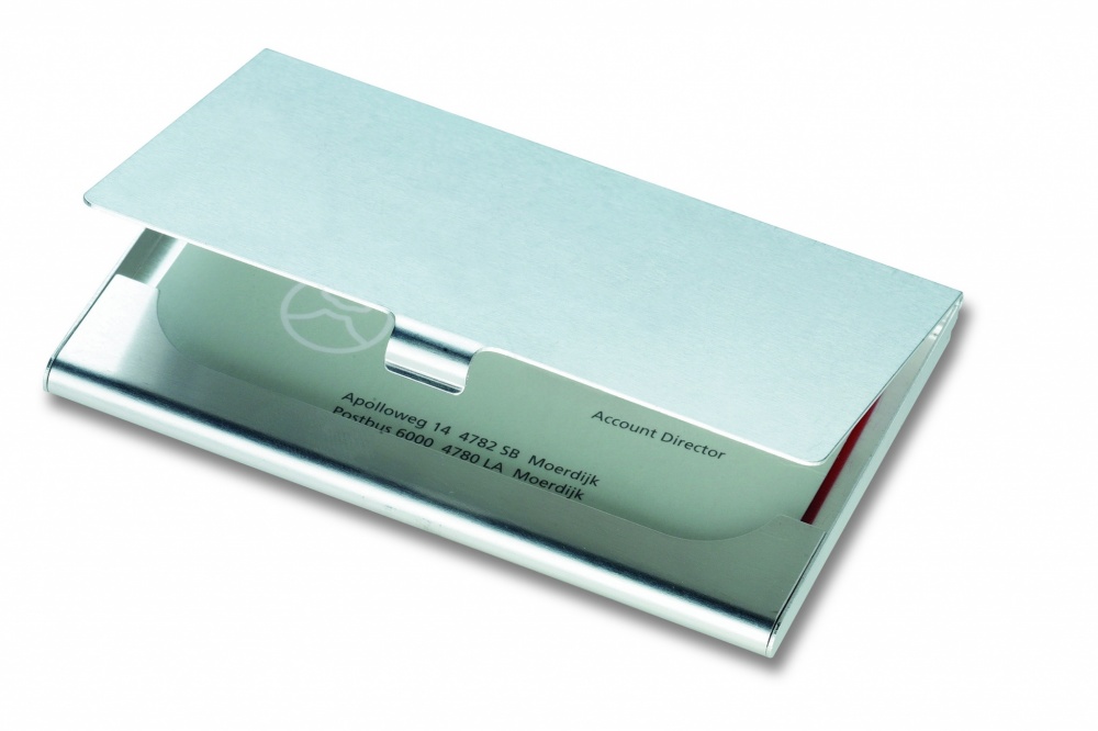 Logo trade corporate gifts image of: Aluminium business card holder