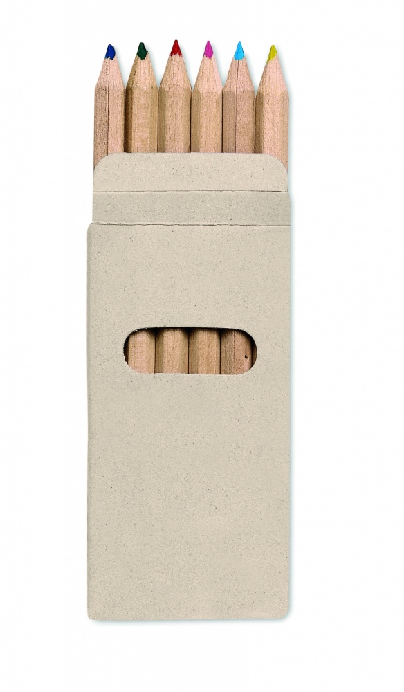 Logo trade advertising products image of: 6 coloured pencils in box