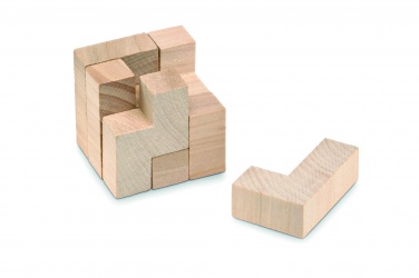 Logotrade promotional products photo of: Wooden puzzle in cotton pouch
