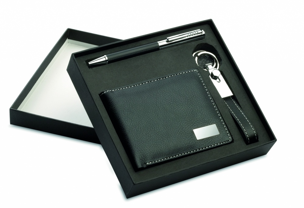 Logo trade promotional gift photo of: Ball pen key ring and wallet Lappeenranta