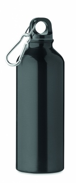 Logotrade corporate gifts photo of: 500 ml single-walled water bottle made of recycled aluminum with a carabiner