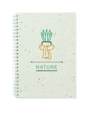 Logotrade promotional gift image of: A5 seed paper cover notebook